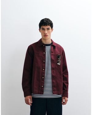 ASOS Heavyweight Cotton Twill Overshirt - Purple