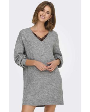 ONLY Vestito Chiaro Mélange - Grigio