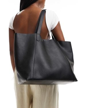Accessorize Cabas en cuir - Noir