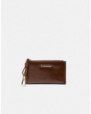 Stradivarius Lange geldbörse mit zugdetail - Braun