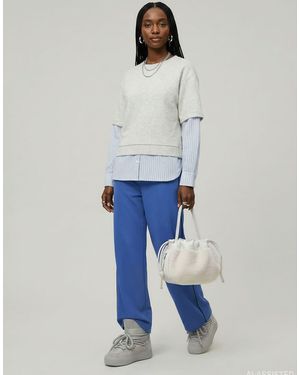 HYPEDROP Felpa A Maniche Lunghe Chiaro Mélange - Blu