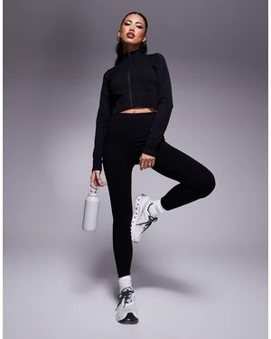 4505 Seamless Fitted Zip Up Track Top - Blue