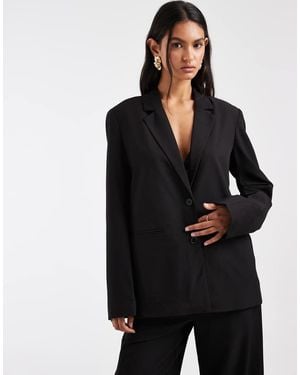 Pieces Blazer Sartoriale Oversize - Nero