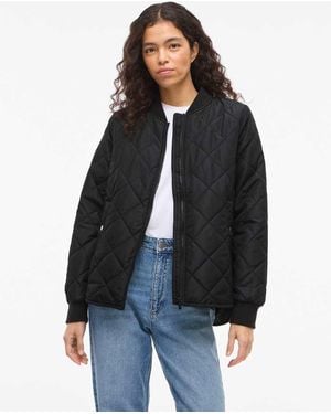 Vila Chaqueta Bomber Negra De -Negro - Azul