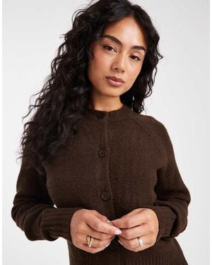 Threadbare Vest Met Ronde Hals En Knoopsluiting - Bruin