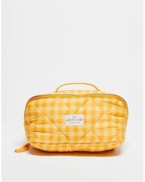 Nobody's Child Large Cosmetic Bag - Yellow