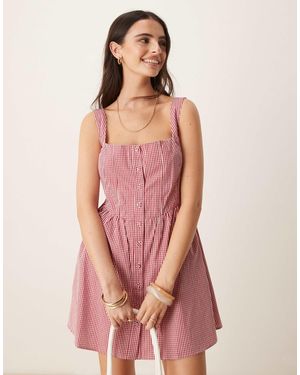 Glamorous Milkmaid Corset Mini Dress - Pink
