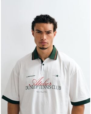ASOS Oversize-polo mit dunlop tennis - Weiß