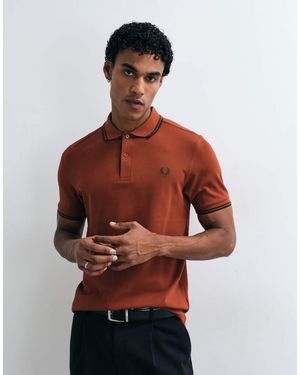 Fred Perry Polo Con Doppio Bordo - Rosso