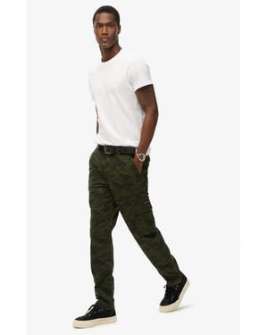 Superdry Cotton Core Cargo Trousers - White