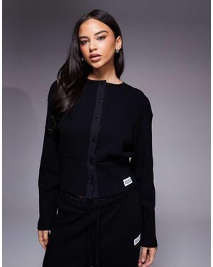 ASOS Weekend Collective Co-ord Cinched Waist Waffle Cardigan - Blue