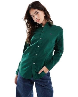 Polo Ralph Lauren Relaxed Fit Shirt With Icon Logo - Green