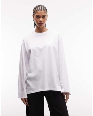 Weekday Oversized Long Sleeve Top - White