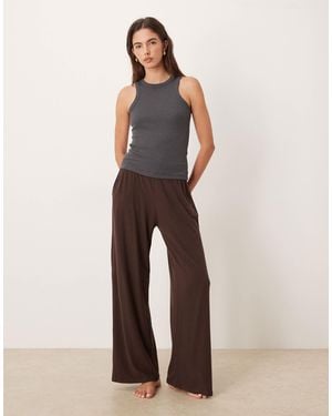 Abercrombie & Fitch High Rise Wide Leg sweatpants - Natural