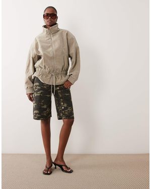 Lioness Penny Exclusive Asymmetric Button Detail Relaxed Leg Jorts - Multicolour