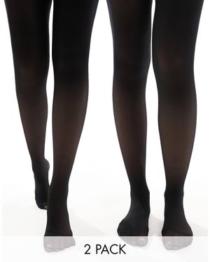 ONLY – 2er-pack strumpfhosen - Schwarz