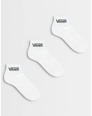 Vans Classic Crew 3pck Socks - White
