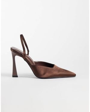 SIMMI Simmi London Ximena Wide Fit Slingback Heeled Shoes - White