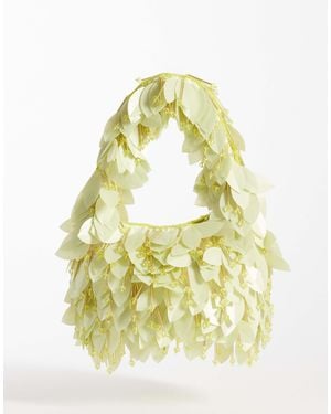 ASOS Leaf Embellished Clutch Purse - Metallic