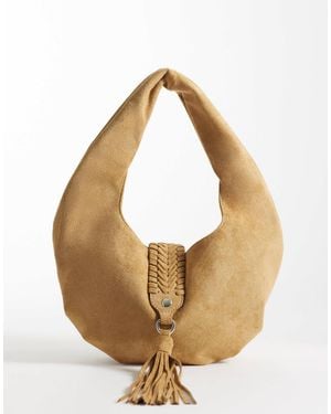 ASOS – schultertasche aus wildlederimitat - Mettallic