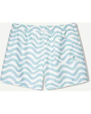 Bershka Zwemshort Met Print - Blauw