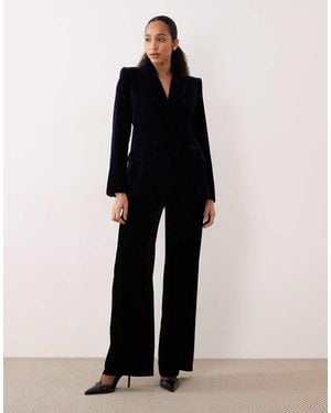 Mango Pantalones De Sastre De Terciopelo Combi De (Parte De Un Conjunto) - Negro