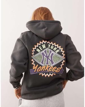 '47 Hoodie Met Ny Yankees-Print Op De Achterkant - Grijs