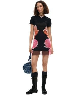 Desigual Floral Printed Dress - Red