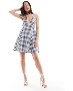 Hollister Halterneck Aline Dress - Blue