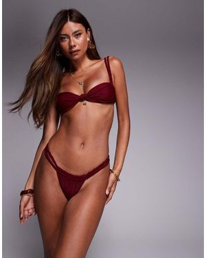 SIMMI Mora Braided Bikini Bottoms - Orange