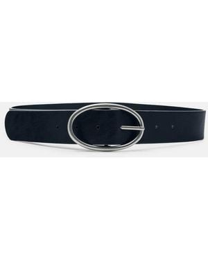 Pull&Bear Oval Buckle Belt - Blue