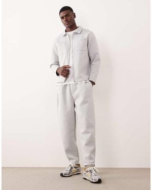 ASOS Heavyweight Tapered jogger - Natural