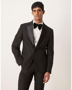 ASOS Slim Fit Tuxedo Jacket - Black