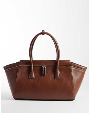 Mango Large City Bag - Brown