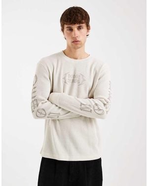 Hollister Long Sleeve Thermal Graphic Top - White