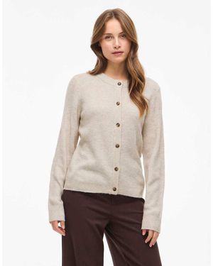 Vila Knitted Cardigan - Natural