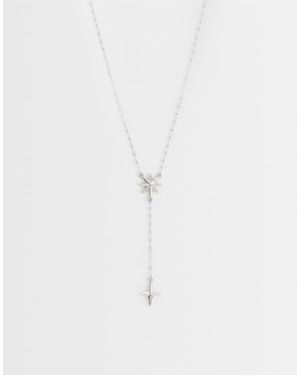 Reclaimed Vintage Star Rosary Chain - White