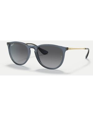 Ray-Ban Gafas De Sol Cuadradas Con Lentes Grises Polarizadas Erika Classic Phantos De - Azul