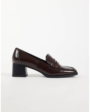 ASOS Speed Mid Heeled Loafers - Multicolour