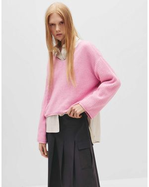 Pull&Bear – pullover aus chenille - Pink