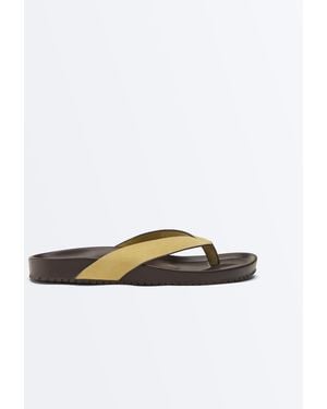 Oysho Leather Sandal - White