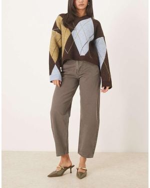 ASOS Vaqueros Grises De Pernera Barrel De - Neutro