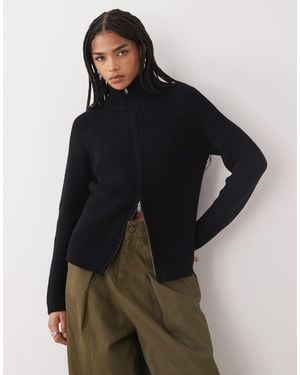 Monki – strickjacke - Blau
