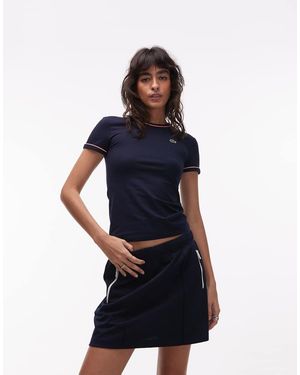 Lacoste Co-Ord Sports Skirt With Zip Detail - Blue