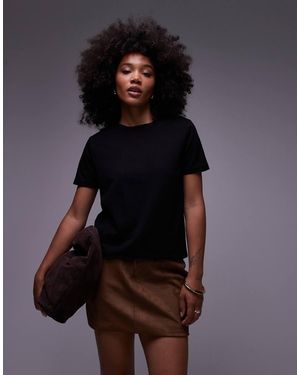 Mango T-Shirt Met Ronde Hals - Zwart
