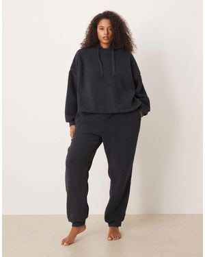 ASOS Asos Design Curve Lounge Cuddle Oversized Hoodie & Trackies Set - Blue