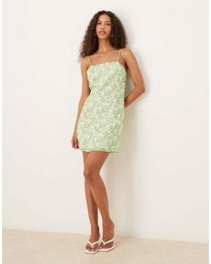 Glamorous Sleeveless Mini Dress - Green