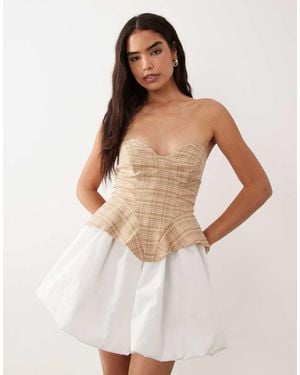 ASOS Bandeau Tailored Mini Dress - White