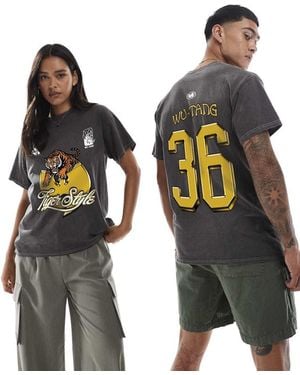 PRNT X Wu-Tang Clan Tiger Style Relaxed Fit T-Shirt - Grey