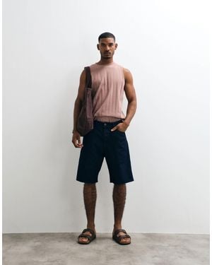 Jack & Jones Alex baggy Shorts With Contrast Stitching - Blue